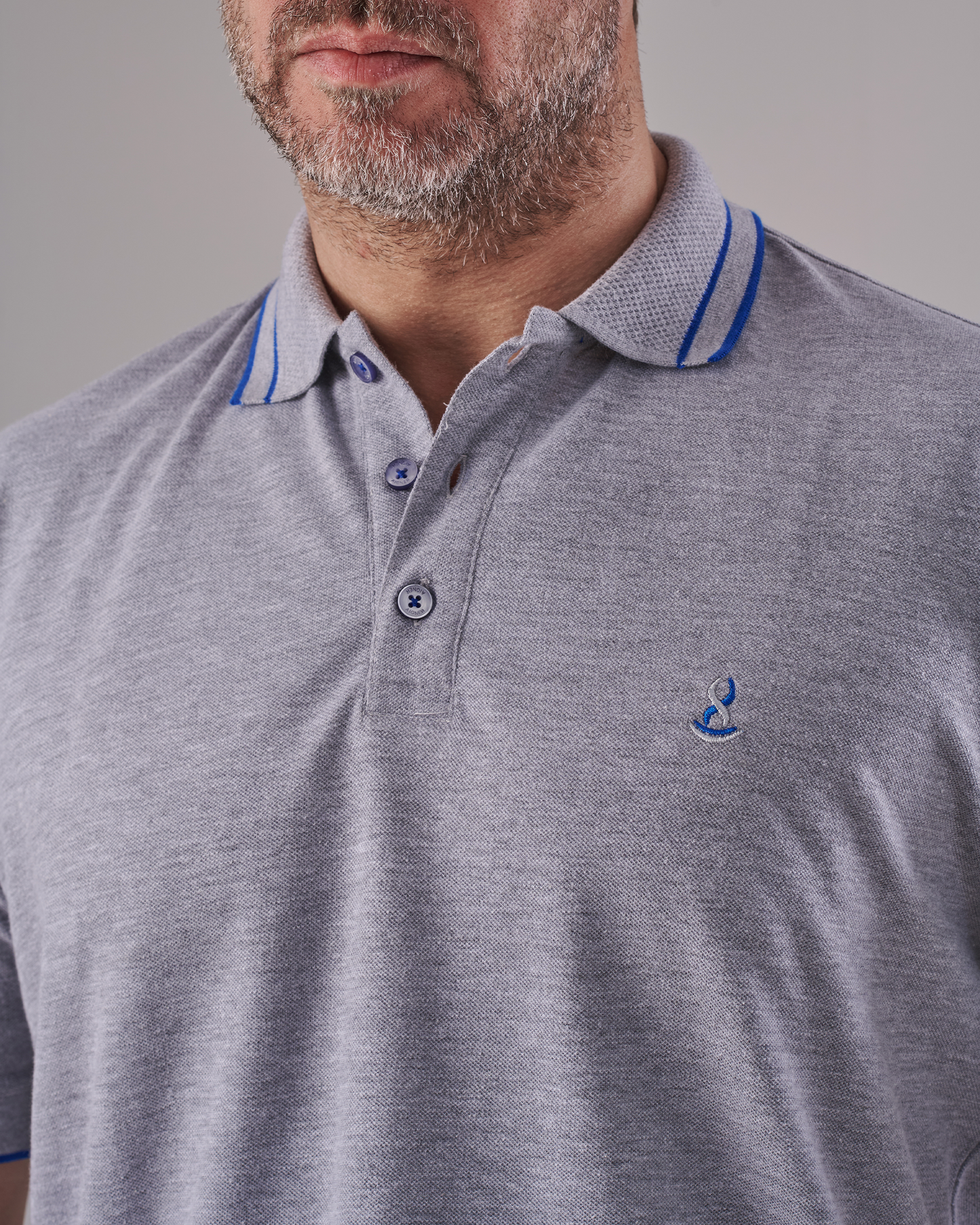 Grey Shiny Polo T-Shirt