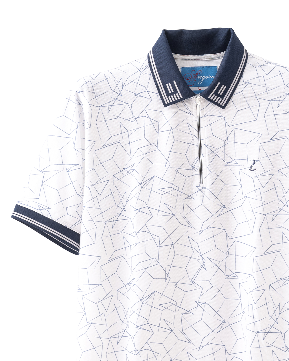 White Print Polo