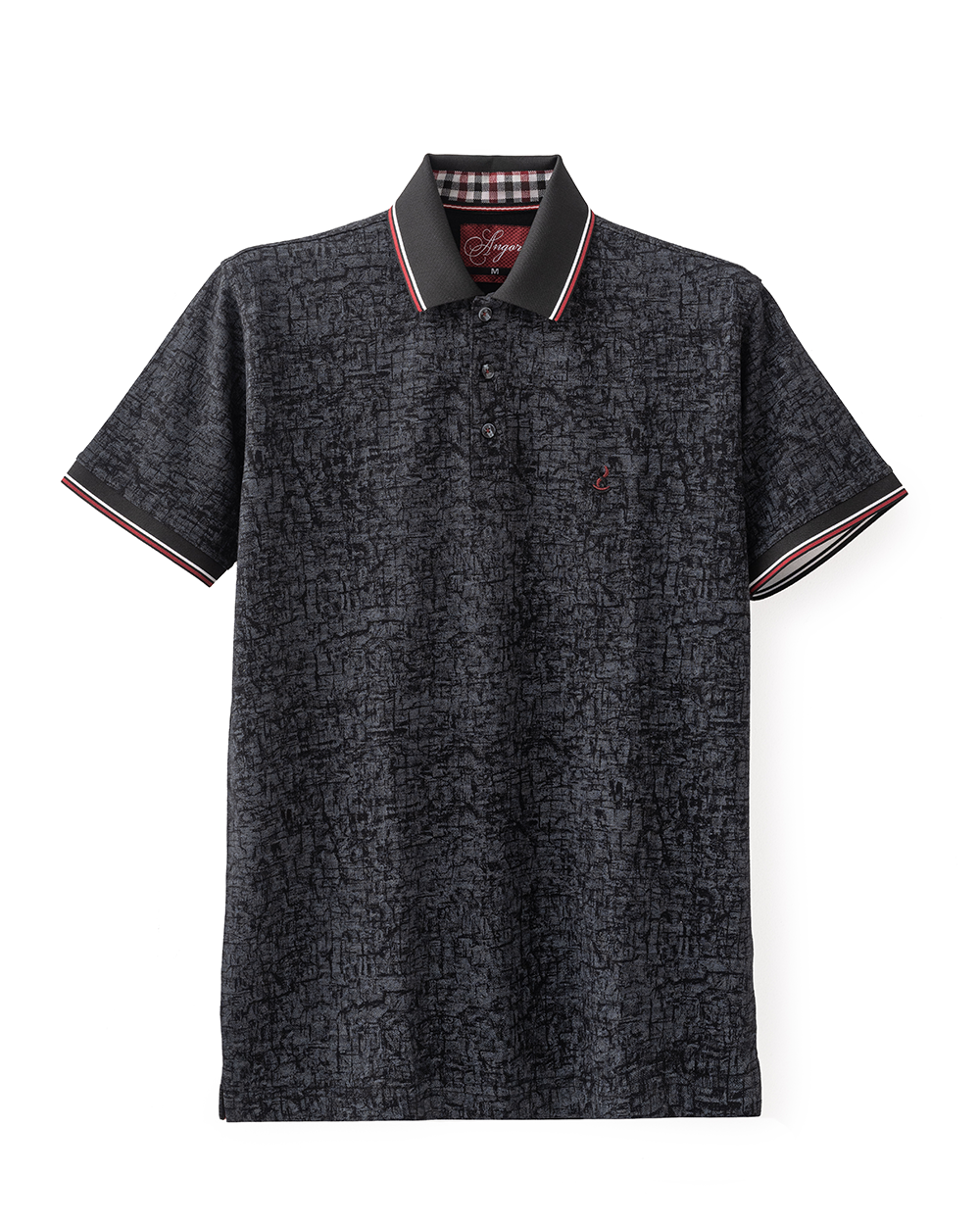 Black Print Polo