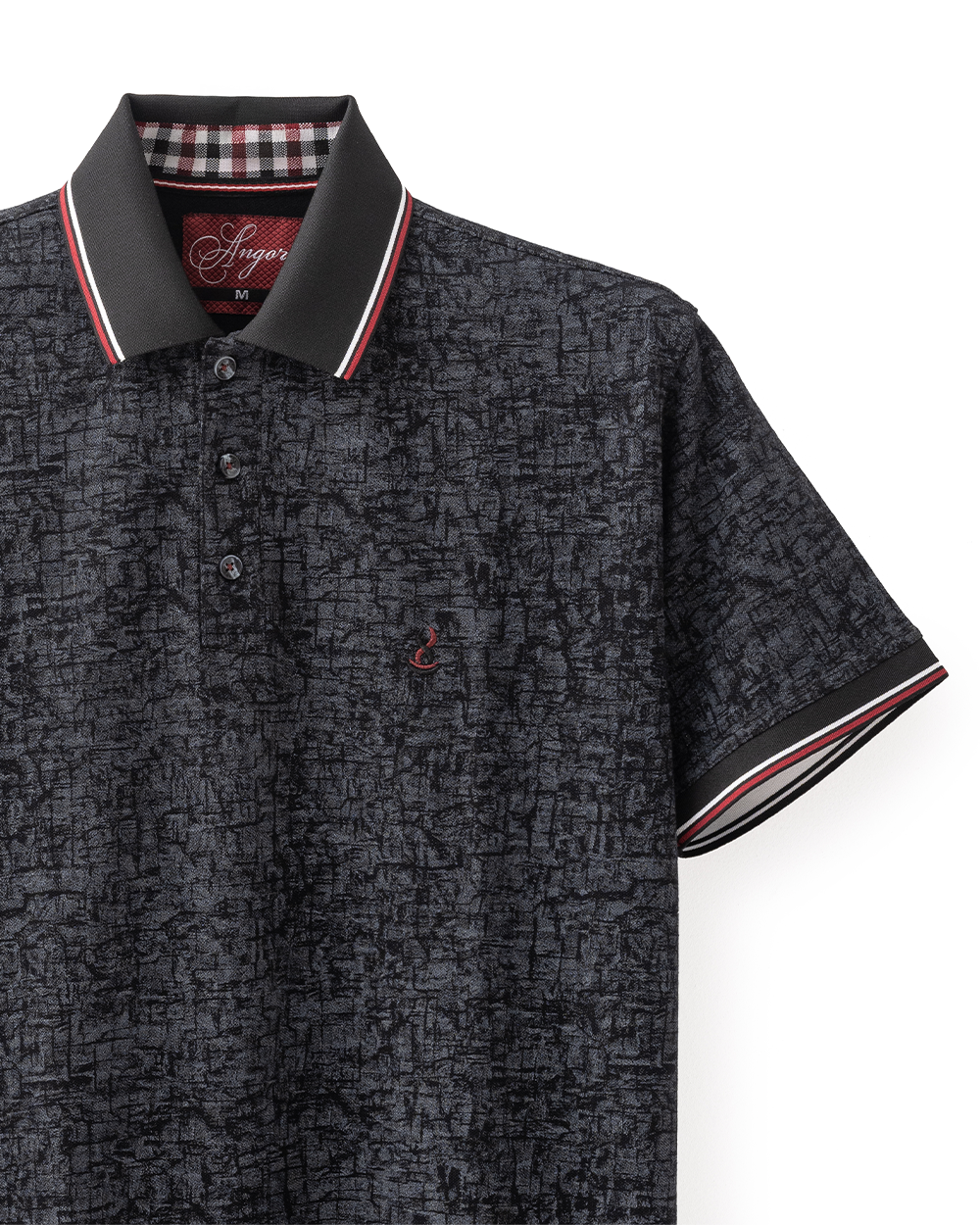 Black Print Polo