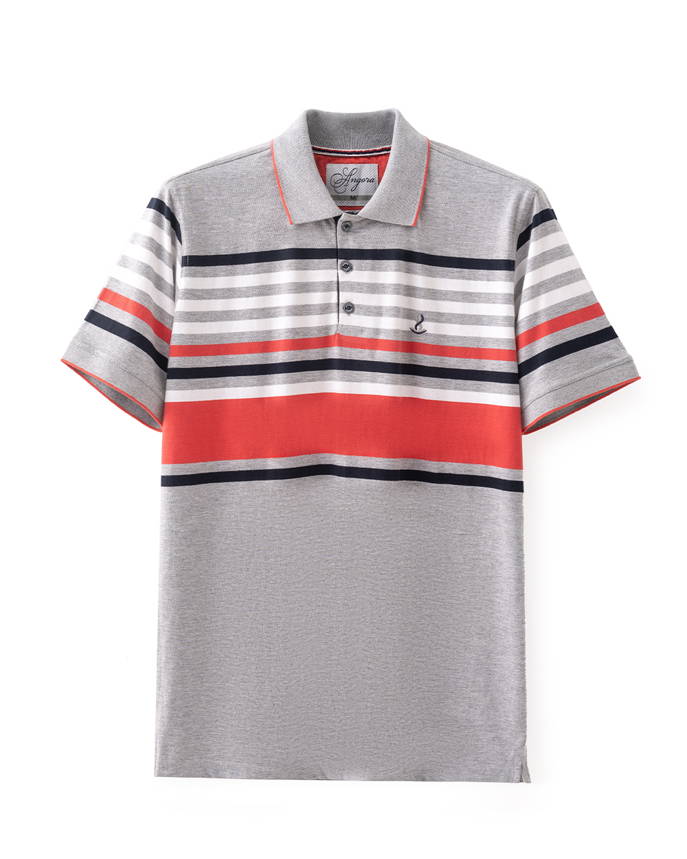 Grey Stripe Polo