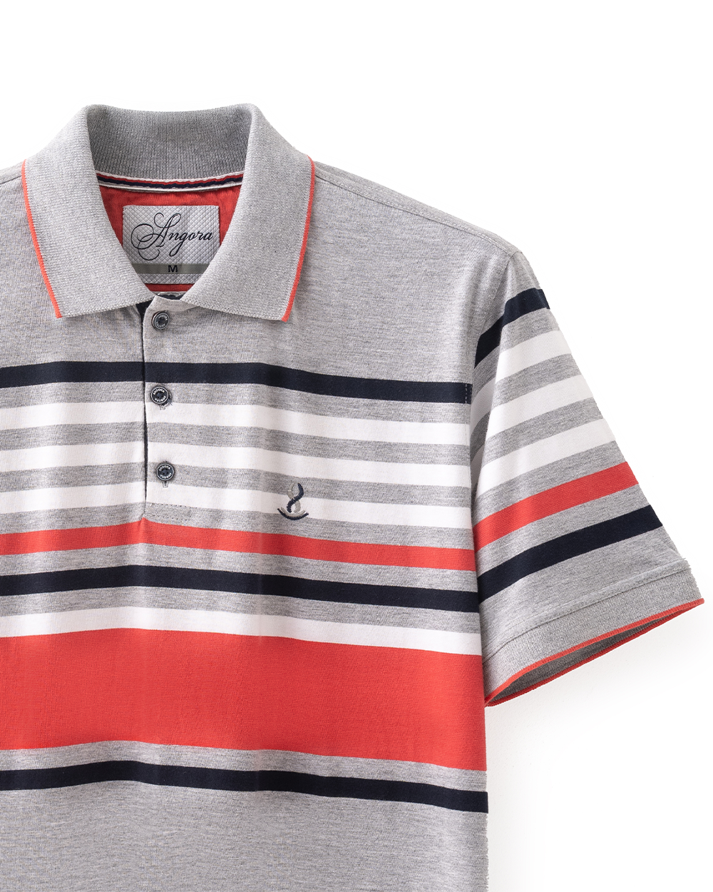 Grey Stripe Polo