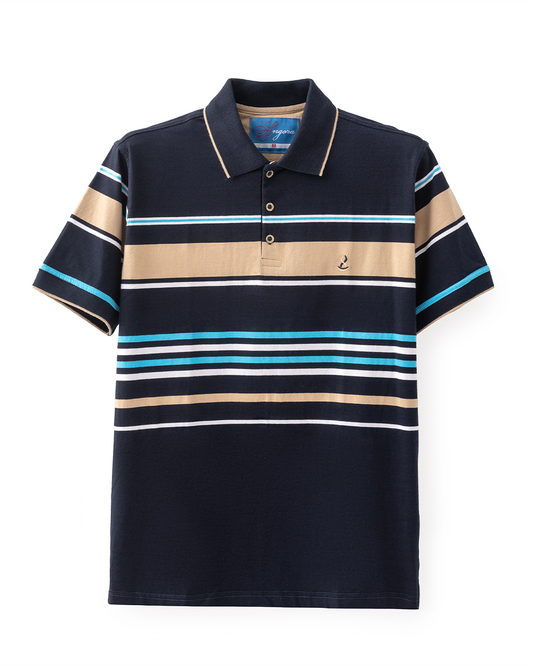 Navy Stripe Polo