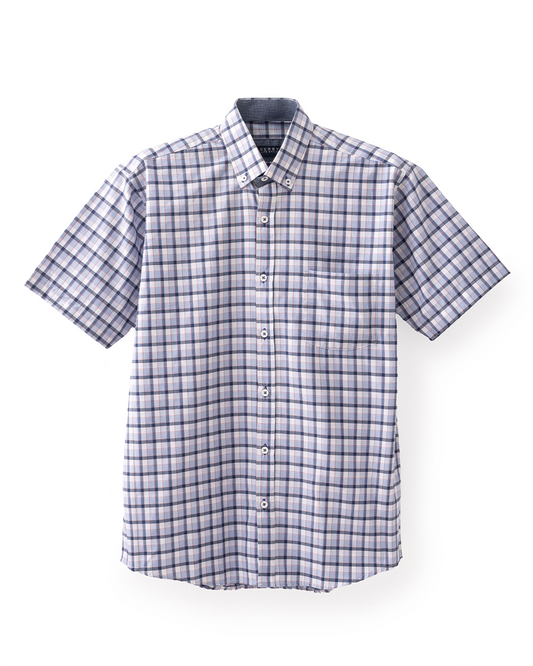 Blue Brown Check Shirt