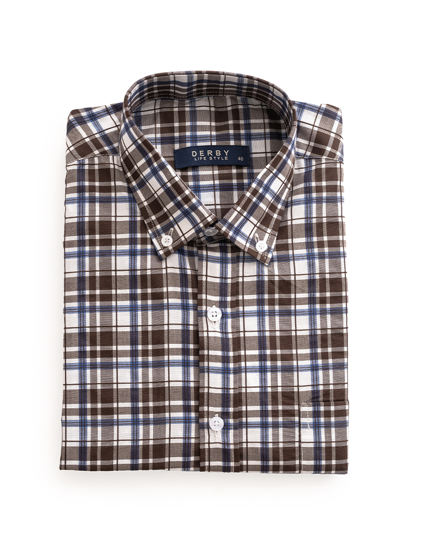 Brown Check Shirt