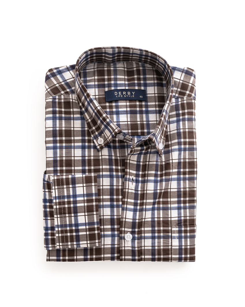 Brown Check Shirt