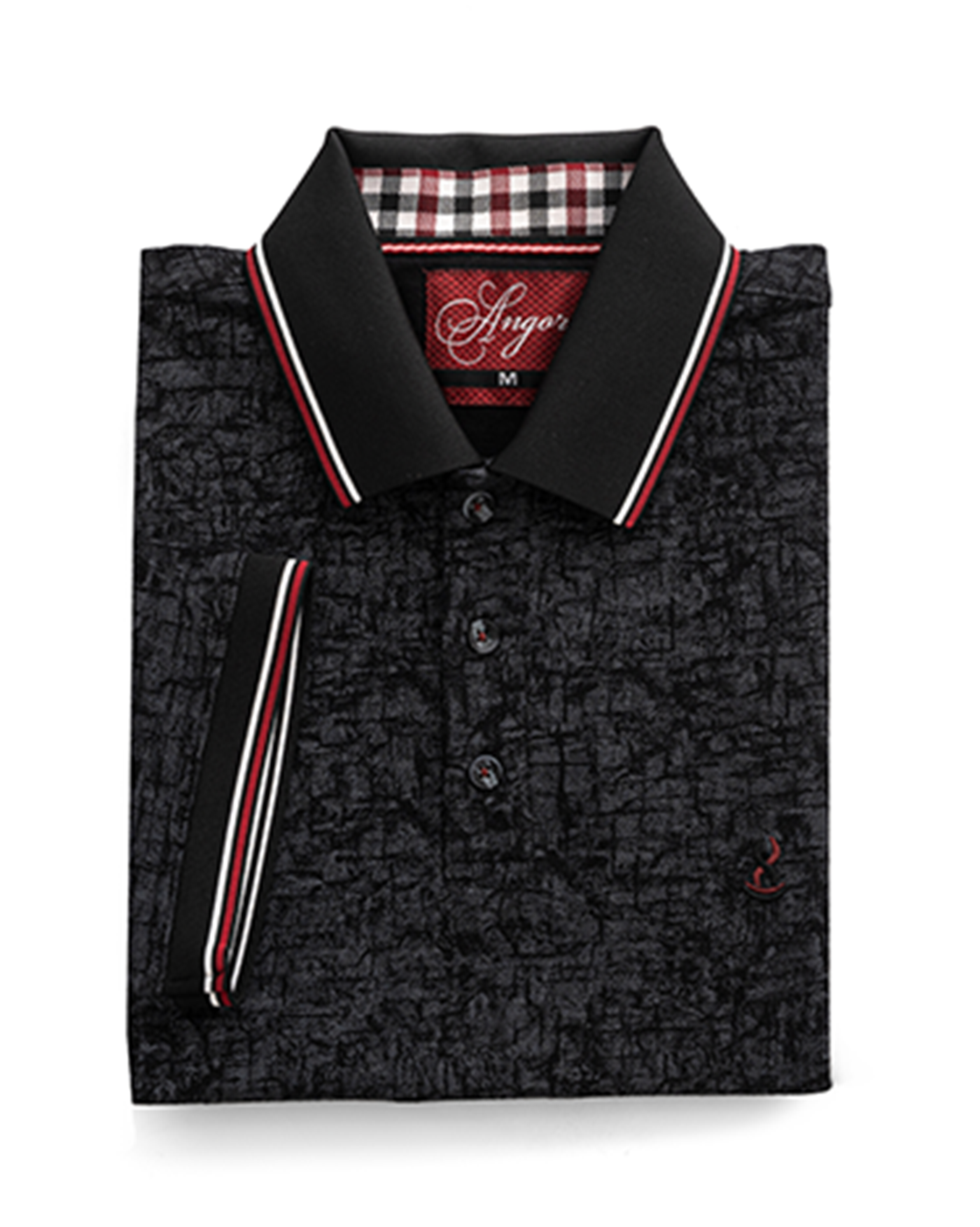 Black Print Polo