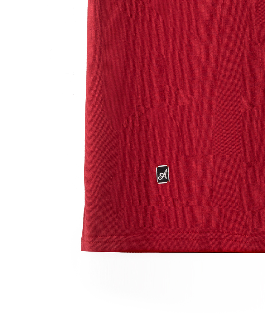Red Polo Contrast Collar
