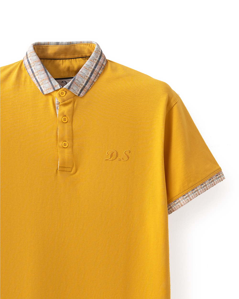 Yellow Polo Check Collar
