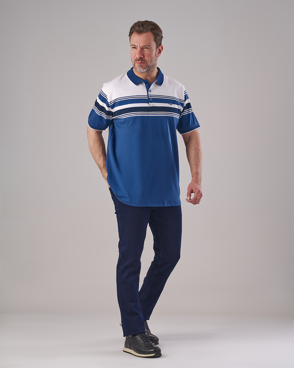Blue & White Polo T-shirt