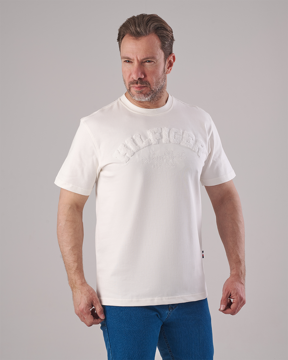 White Cotton T-shirt - Hilfiger