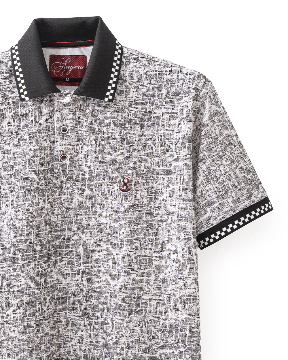 Grey Print Polo