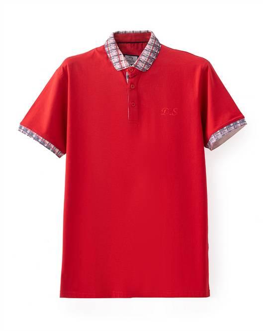 Red Check Polo