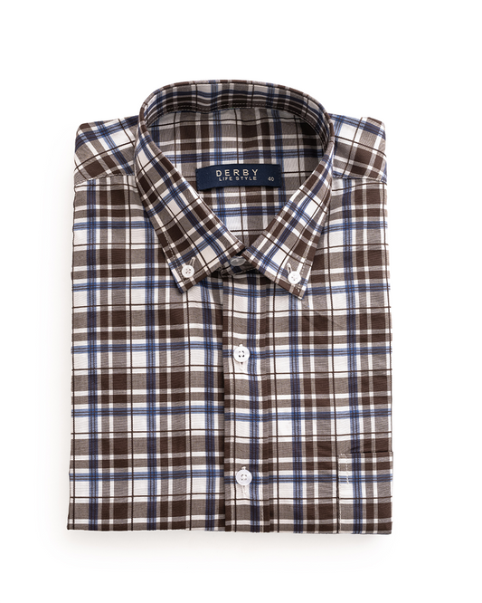 Brown Check Shirt