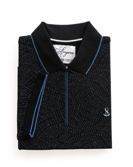 Black Pattern Polo
