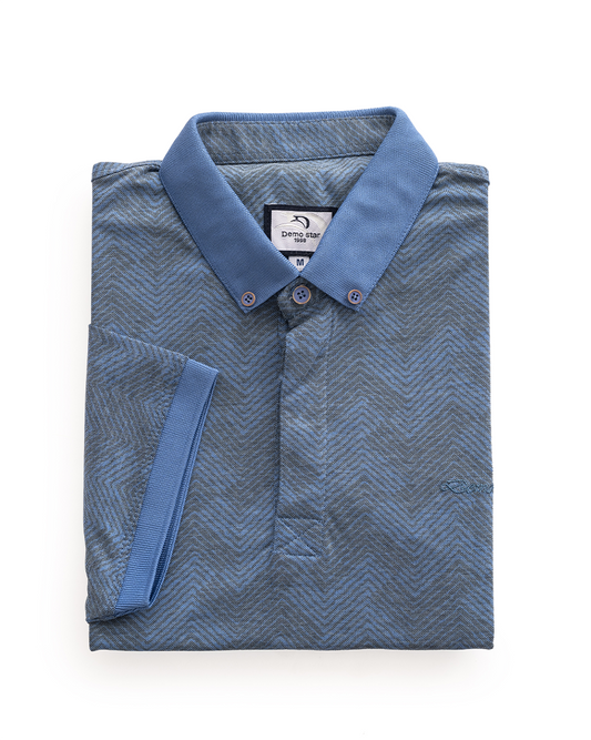 Blue Polo Textured