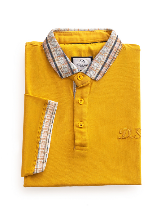 Yellow Polo Check Collar