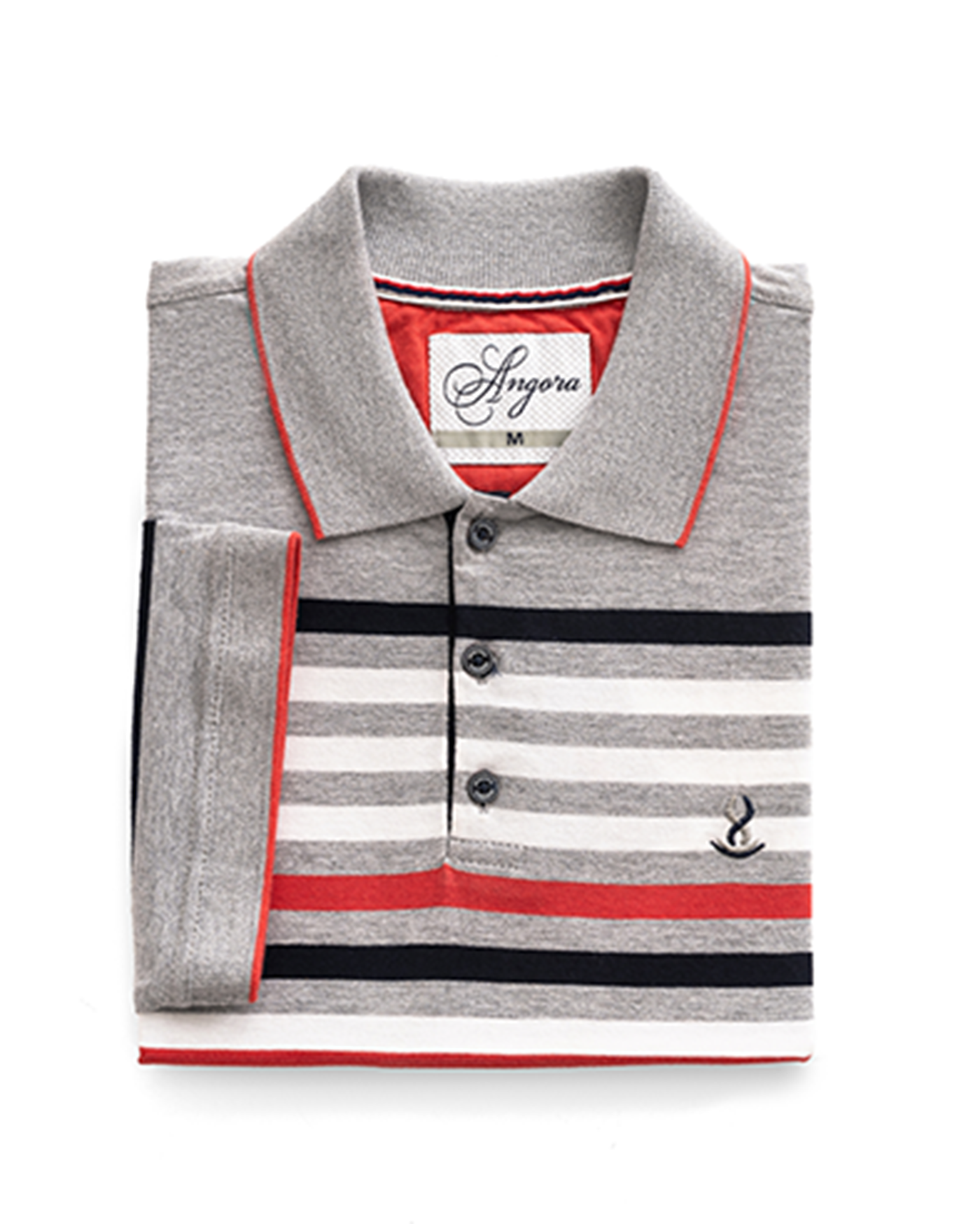 Grey Stripe Polo