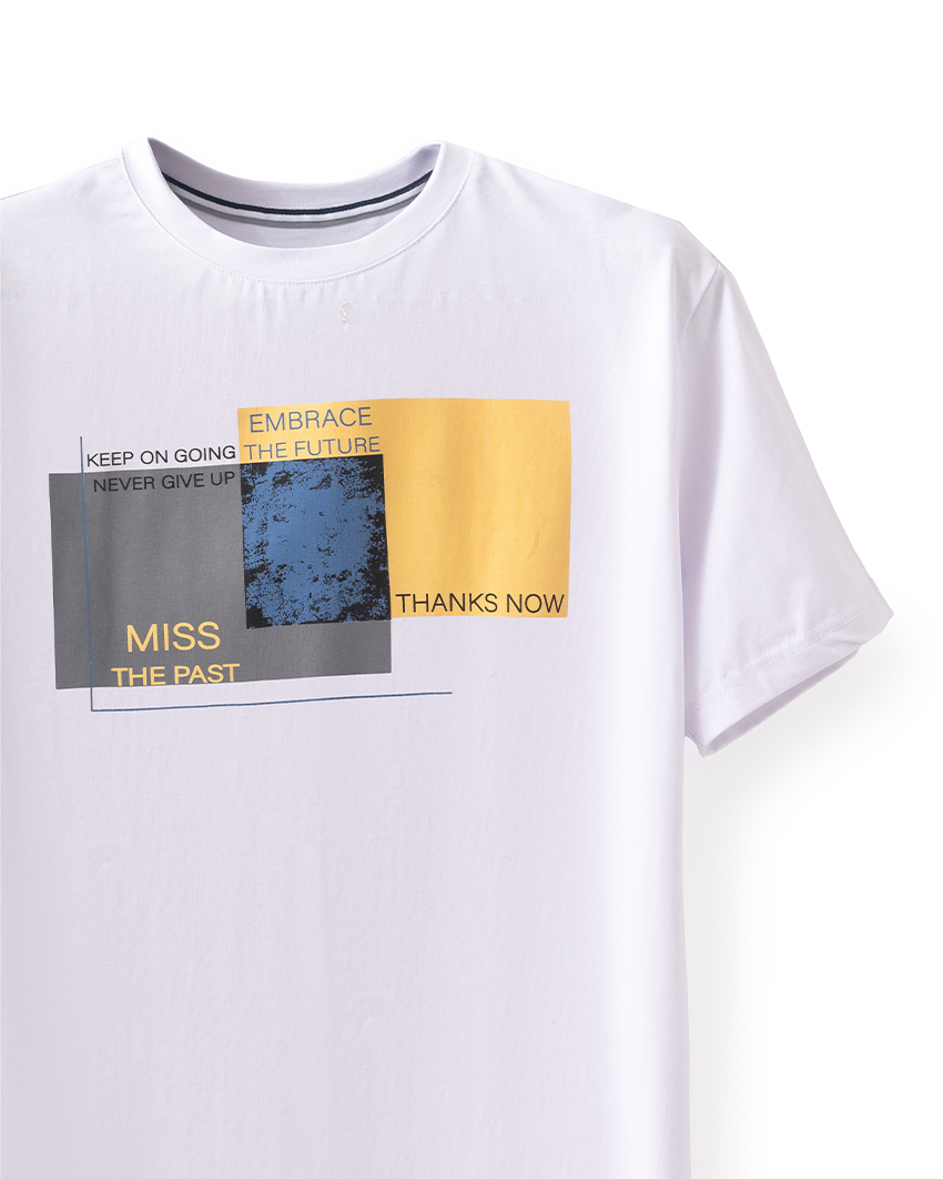 White Graphic Box Tee