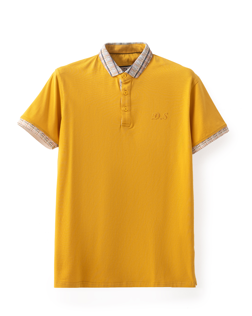 Yellow Polo Check Collar