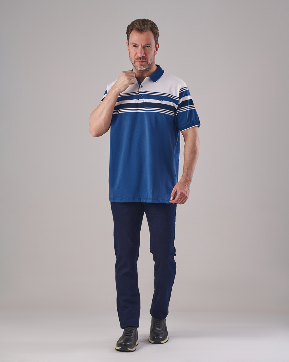 Blue & White Polo T-shirt