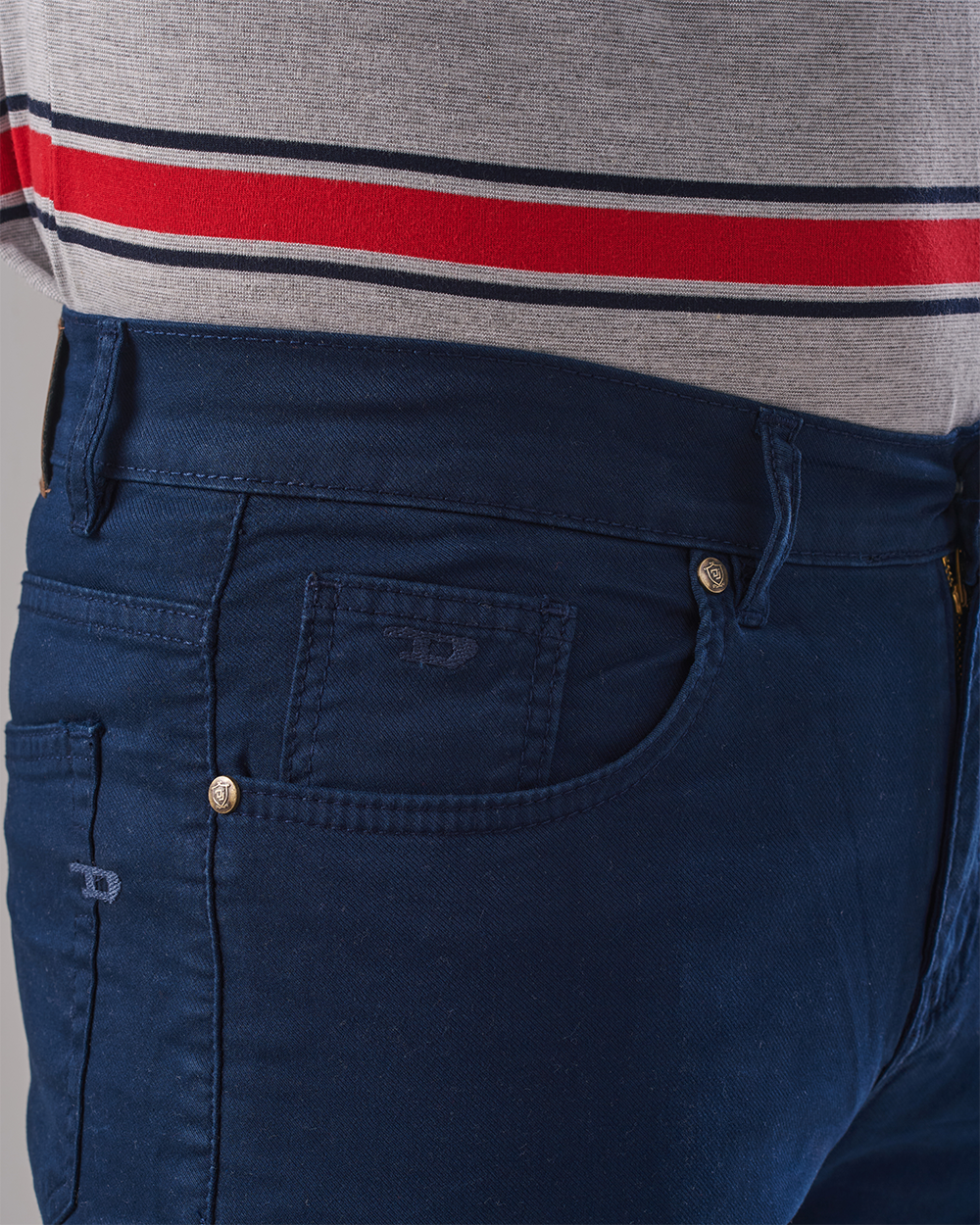 Washed Navy Denim Jeans