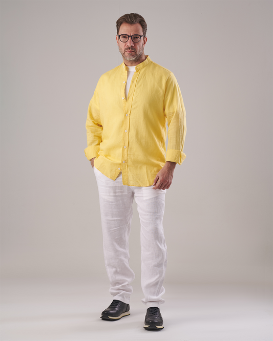 Yellow Linen Shirt– Long Sleeve