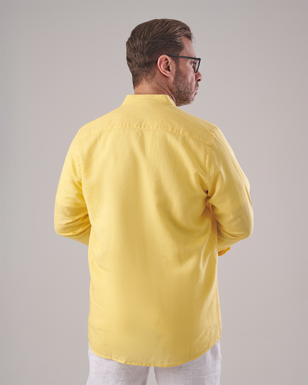 Yellow Linen Shirt– Long Sleeve