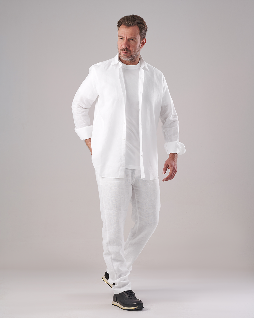 White Linen Shirt – Long Sleeve