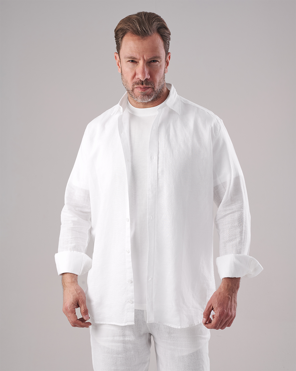 White Linen Shirt – Long Sleeve